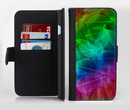 The Glowing Leaf Structure Ink-Fuzed Leather Folding Wallet Credit-Card Case for the Apple iPhone 6/6s, 6/6s Plus, 5/5s and 5c