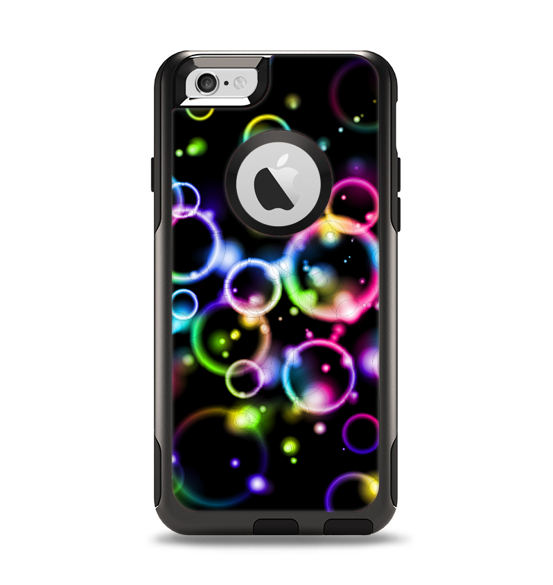 The Glowing Neon Bubbles Apple iPhone 6 Otterbox Commuter Case Skin Set