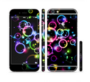The Glowing Neon Bubbles Sectioned Skin Series for the Apple iPhone 6s Plus