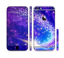 The Glowing Pink & Blue Comet Sectioned Skin Series for the Apple iPhone 6s Plus