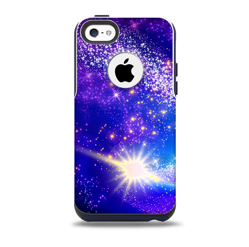 The Glowing Pink & Blue Comet Skin for the iPhone 5c OtterBox Commuter Case