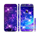 The Glowing Pink & Blue Starry Orbit Sectioned Skin Series for the Apple iPhone 6s Plus