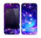 The Glowing Pink & Blue Starry Orbit Skin for the Apple iPhone 4-4s