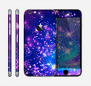 The Glowing Pink & Blue Starry Orbit Skin for the Apple iPhone 6
