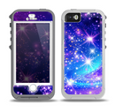 The Glowing Pink & Blue Starry Orbit Skin for the iPhone 5-5s OtterBox Preserver WaterProof Case