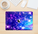 The Glowing Pink & Blue Starry Orbit Skin Kit for the 12" Apple MacBook (A1534)