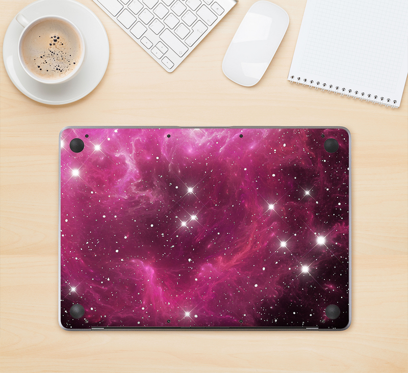 The Glowing Pink Nebula Skin Kit for the 12" Apple MacBook (A1534)