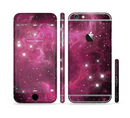 The Glowing Pink Nebula Sectioned Skin Series for the Apple iPhone 6s Plus