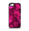 The Glowing Pink Outlined Hearts Apple iPhone 5-5s Otterbox Symmetry Case Skin Set