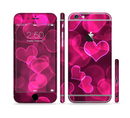 The Glowing Pink Outlined Hearts Sectioned Skin Series for the Apple iPhone 6s Plus