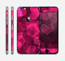 The Glowing Pink Outlined Hearts Skin for the Apple iPhone 6