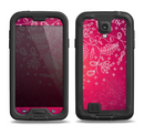 The Glowing Pink & White Lace Samsung Galaxy S4 LifeProof Nuud Case Skin Set
