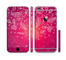 The Glowing Pink & White Lace Sectioned Skin Series for the Apple iPhone 6s Plus