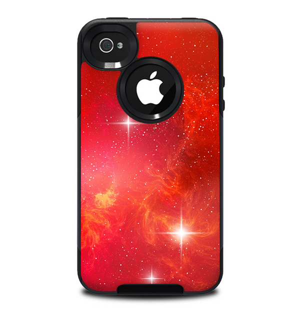 The Glowing Red Space Skin for the iPhone 4-4s OtterBox Commuter Case
