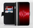 The Glowing Red Wiggly Line Ink-Fuzed Leather Folding Wallet Credit-Card Case for the Apple iPhone 6/6s, 6/6s Plus, 5/5s and 5c