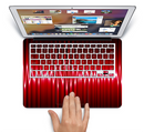 The Glowing Red Wiggly Line Skin Set for the Apple MacBook Pro 15" with Retina Display