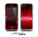 The Glowing Red Wiggly Line Skin for the Apple iPhone 5c LifeProof Case
