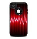 The Glowing Red Wiggly Line Skin for the iPhone 4-4s OtterBox Commuter Case