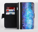 The Glowing Space Texture Ink-Fuzed Leather Folding Wallet Credit-Card Case for the Apple iPhone 6/6s, 6/6s Plus, 5/5s and 5c