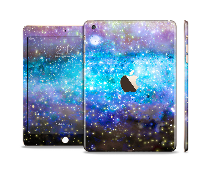 The Glowing Space Texture Full Body Skin Set for the Apple iPad Mini 3