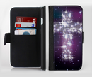 The Glowing Starry Cross Ink-Fuzed Leather Folding Wallet Credit-Card Case for the Apple iPhone 6/6s, 6/6s Plus, 5/5s and 5c