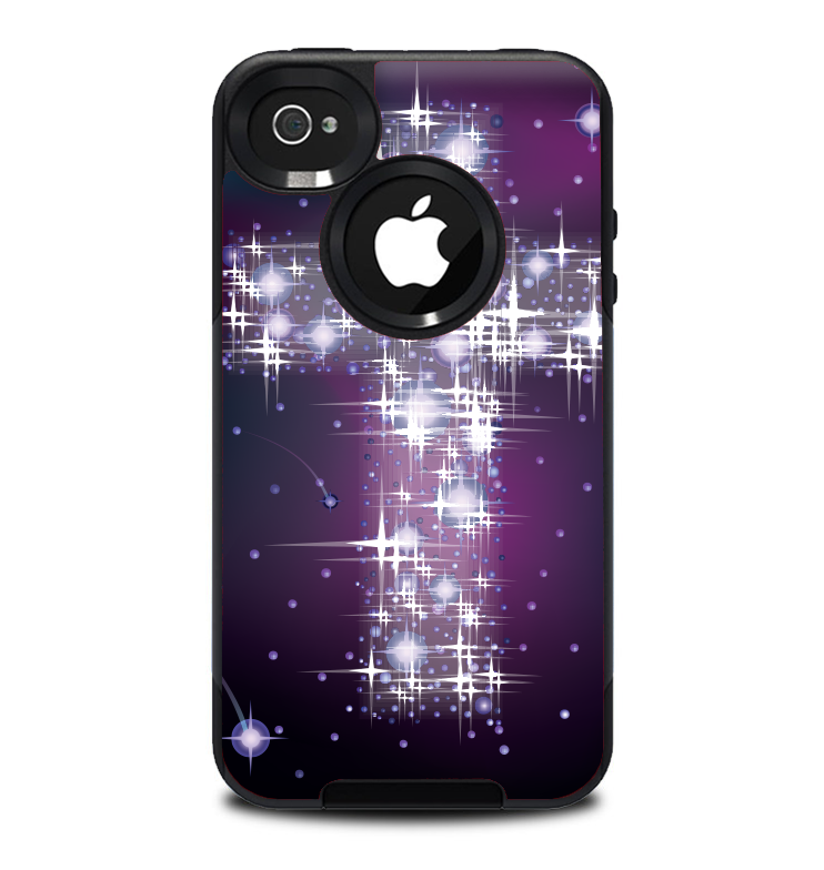 The Glowing Starry Cross Skin for the iPhone 4-4s OtterBox Commuter Case