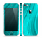 The Glowing Teal Abstract Waves Skin Set for the Apple iPhone 5