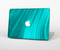 The Glowing Teal Abstract Waves Skin Set for the Apple MacBook Pro 15" with Retina Display