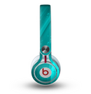 The Glowing Teal Abstract Waves Skin for the Beats by Dre Mixr Headphones