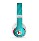 The Glowing Teal Abstract Waves Skin for the Beats by Dre Studio (2013+ Version) Headphones