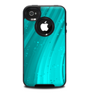 The Glowing Teal Abstract Waves Skin for the iPhone 4-4s OtterBox Commuter Case
