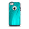 The Glowing Teal Abstract Waves Skin for the iPhone 5c OtterBox Commuter Case