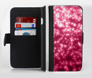 The Glowing Unfocused Pink Circles Ink-Fuzed Leather Folding Wallet Credit-Card Case for the Apple iPhone 6/6s, 6/6s Plus, 5/5s and 5c