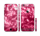 The Glowing Unfocused Pink Circles Sectioned Skin Series for the Apple iPhone 6s Plus