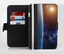 The Glowing Universe Sunrise Ink-Fuzed Leather Folding Wallet Credit-Card Case for the Apple iPhone 6/6s, 6/6s Plus, 5/5s and 5c