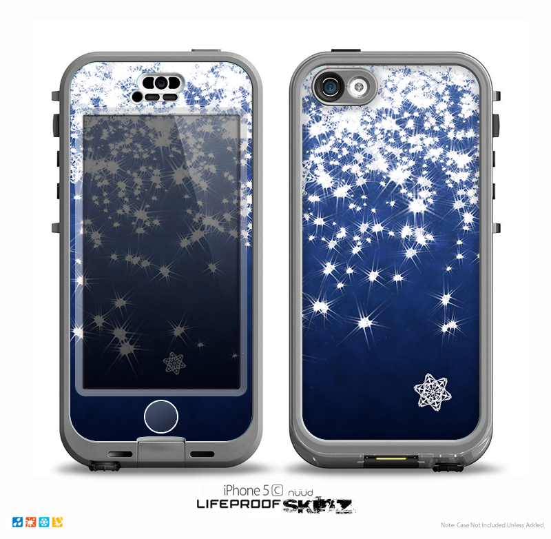 The Glowing White SnowFlakes Skin for the iPhone 5c nüüd LifeProof Case