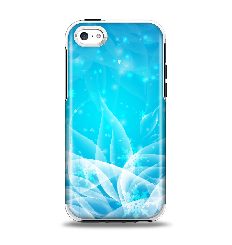 The Glowing White Snowfall Apple iPhone 5c Otterbox Symmetry Case Skin Set
