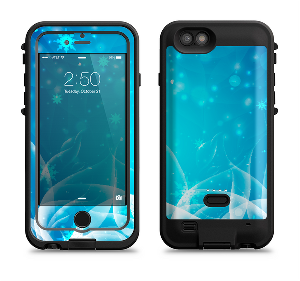 The Glowing White Snowfall Apple iPhone 6/6s LifeProof Fre POWER Case Skin Set