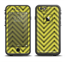 The Gold & Black Sketch Chevron Apple iPhone 6/6s LifeProof Fre Case Skin Set