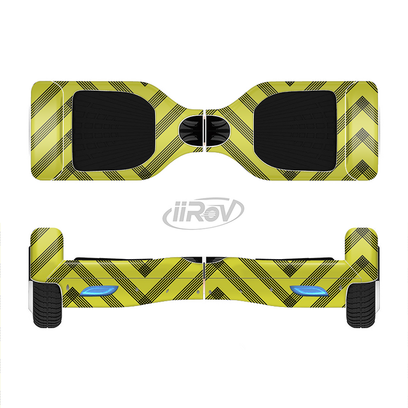 The Gold & Black Sketch Chevron Full-Body Skin Set for the Smart Drifting SuperCharged iiRov HoverBoard