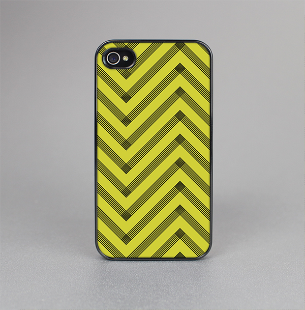 The Gold & Black Sketch Chevron Skin-Sert for the Apple iPhone 4-4s Skin-Sert Case