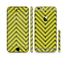 The Gold & Black Sketch Chevron Sectioned Skin Series for the Apple iPhone 6s Plus