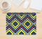 The Gold & Black Vector Plaid Skin Kit for the 12" Apple MacBook (A1534)