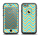 The Gold & Blue Sharp Chevron Pattern Apple iPhone 6/6s LifeProof Fre Case Skin Set