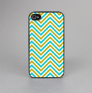 The Gold & Blue Sharp Chevron Pattern Skin-Sert for the Apple iPhone 4-4s Skin-Sert Case