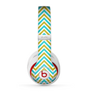 The Gold & Blue Sharp Chevron Pattern Skin for the Beats by Dre Studio (2013+ Version) Headphones