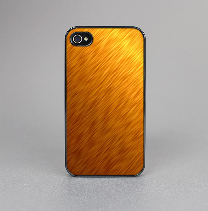 The Gold Brushed Aluminum Surface Skin-Sert for the Apple iPhone 4-4s Skin-Sert Case