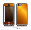 The Gold Brushed Aluminum Surface Skin for the iPhone 5c nüüd LifeProof Case