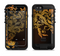 The Gold Floral Vector Pattern on Black Apple iPhone 6/6s LifeProof Fre POWER Case Skin Set