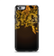 The Gold Floral Vector Pattern on Black Apple iPhone 6 Otterbox Symmetry Case Skin Set